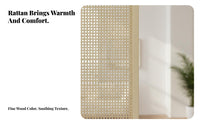 Chinese Traditional Design Woven Rattan Partition Freestanding Room Divider Minimalist Aesthetic Privacy Screen Vintage Aesthetic for Homeowners, Fromice Workers, Business Owners, Hotel, Studio Apartment, Bedroom, Wedding Receptions