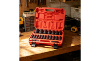 1/2-Inch Drive Deep Socket Set 20-Piece Impact Socket Set Rust-Resistant Tools Chrome Vanadium for Garage, Workshop