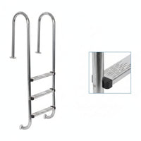 Bolt-on Above-Ground Pool Ladder Stable Ladder with Textured Steps Long-Lasting Safe for Swim Clubs