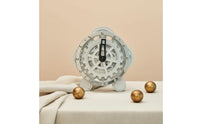 Rotating Gear Clock Stainless Steel Frame Steampunk Desk Clock Operated House Decoration for Office