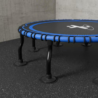 Adjustable Height Handle Foldable Kids Trampoline High Elasticity Handlebar Mini Trampoline Quiet Bouncing Fitness Equipment Sturdy Steel Frame for Toddlers