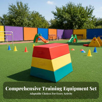 Soft Padding Padded leaping Buck long-lasting Cover Gymnastics Apparatus Stable Base leaping Box Adjustable Height for Children, Students, PE instructors, Kindergarten, School, bodily Education lesson, Gymnasium