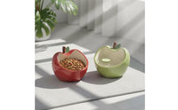 2 Pieces Cat Food Bowl Cute Ceramic Bowl with Cat Ears Glazed for Feeding Mat