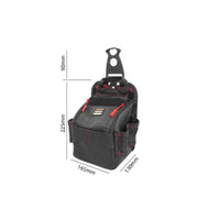 Handsunrestricted Electrician Tool Pouch Portable Tool Pouch with Belt Loop Compact Multi-Pocket for Electricians, Maintenance Workers, Ladder Work, on-Site Repairs