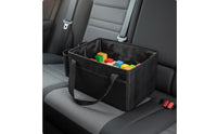 Kids Toy Vehicle Tote Multi-Functional Backseat Storage Bin Featuring Beverage Holders Foldable for Parents