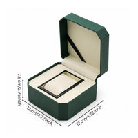 Hinged-Lid Watch Box with Cushion Soft Octagonal Watch Holder Simple Jewelry Box with Cushion Lightweight for Gifters