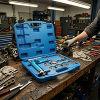 Air Pressure Assisted Brake Caliper Piston Reset Tool Kit Universal Pneumatic Brake Caliper Tool Kit Heavy Duty Professional for Mechanics, DIYers, Auto Repair Shop, Garage