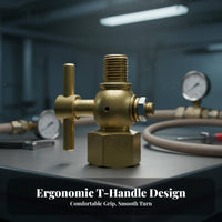 Brass Plug Valve Thickened Frame Pressure Gauge Stop Valve Flow Control Device Plumbing Fitting Sturdy Duty