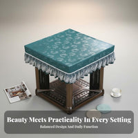 Oil-Proof Heated Table Cover Heat Resistant Waterproof Table Protector Easy Care for Mahjong Players, Families, Game Room, Kitchen, Parties