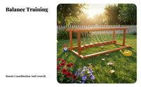 Solid Wood Construction Wooden Swing Bridge Long-Lasting Wooden Balance Beam Polished Burr-Smooth Surface Children's Hanging Bridge Anti-Slip Design for Preschoolers, Toddlers, Girls, Kindergarten, Daycare Center, Indoor Play Area, Playroom