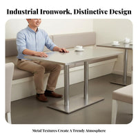 Industrial Design Dining Set Light Elegant Engineered Metal Frame Cafe Chair Sturdy Metal Frame Chair for Interior Designers, Milk Tea Shops, Cafes