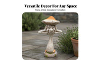 Resin Toadstool Ornament Whimsical Design Funny Toadstool Figurine for Patio