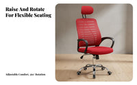 Height Adjustable Ergonomic Mesh Computer Chair Rolling Casters High-Back Mesh Swivel Chair Padded Seat Office Furniture for Students, Executives, Gamers, Conference Room, Workstation