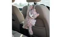 Cute Design Soft Cat Tissue Holder Refillable Cat Doll Tissue Bag Universal Fit Hanging Car Napkin Dispenser Easy Quick-Attach Installation for Children, Women, Home Decor