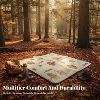 Waterproof Portable Picnic Sheet Thickened Foldable Outdoor Mat Moisture-Proof Sandproof for Campers, Families, Camping, Picnics, Beach, Parks