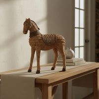 Resin Horse Figurine Artistic Handcrafted Resin Horse Sculpture Stable Home Decoration for Entryway, Office