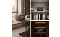 Watch Winder Cabinet Quiet Automatic Mechanical Watch Winding Box with Glass Door Retro for Men, Office
