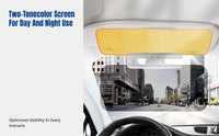 Car Sun Visor Anti-Glare Lens, Day & Night Use, Universal Adjustable Glare Shield