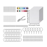 251 Pieces Shrink Keychain Kit Colorful Tassels Shrink Craft Set Personalized Crafts Craft Supplies for Party