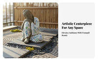 Tranquil Garden Ornament Compact Size Small Buddha Statue Intricate Design Mini Buddha Statue for Balcony, Patio, Desktop