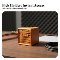 Amplifier Stack Pick Holder Creative Gift Amp Design Guitar Pick Holder Compact Miniature Amp Plectrum Case for Bass Instrumentalists