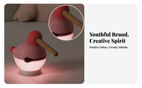 Minimalist Wooden Tabletop Night Light Soft Glow Wooden Aquatic Night Light Rounded Aquatic Shaped Lamp