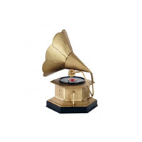 Vintage Gramophone Decor Handmade Gramophone Ornament Phonograph Ornament Antique-Inspired Tabletop Display Prop Metal