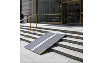 Foldable Aluminum Ramp Anti-Slip Surface Folding Ramp Rustproof Mobility Aid for Entry Steps, Stairs, Doorways