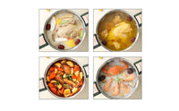 Stainless Steel Soup Pot Locking Lid Micro Pressure Pot Gas and Induction Compatible Stockpot for Home Kitchen