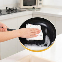 8-Layer Wood Fiber Dishcloths and Dish Cloths, 4 Pack Reusable Lint Cloth for Dishwashing, Oil-Resistant Weave Kitchen Cleaning Rag