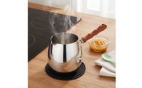 Milk Pot with Pour Spouts Stainless Steel Milk Pot Compact Mini Saucepan for Stovetop