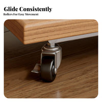 Nordic Design Rolling End Table with Storage Mobile on Wheels Convertible Bookstand Trolley Multi-Functional Household Furniture Multifunctional for Telecommuting Workers, Homeowners, Living Room, Bedroom, Home Away Fromice, Bathroom