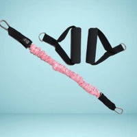 High Elasticity Pilates Pull Rope Comfortable Grip Resistance Band with Handles Portable for Women
