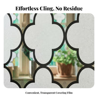Chinese Design Window Cling Glue 3D Embossed Window Decal Non Cling Privacy Film for Homeowners, DIY Enthusiasts, Bedroom, Kitchen