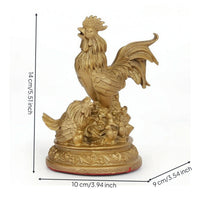 Chicken Figurine Carved Chicken Ornament Decorative Sculpture for Living Room