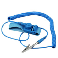 Adjustable Fit ESD Wrist Strap Long-Lasting Anti-Static Wrist Strap Coiled Cord Wired Anti-Static Bracelet for Technicians