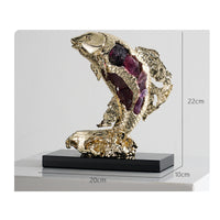 Aquatic Animal Sculpture Crystal Aquatic Animal Figurine Elegant for Living Room