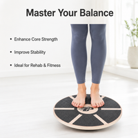 Balance Board for Gym Goers White Round Non-Slip Surface 250kg Wobble Board