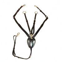 Horse Breast Brass-Colored Hardware Leather Breast Equestrian Gear