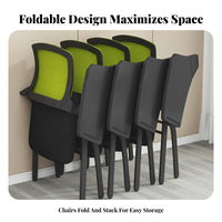 Foldable Design Folding Chair with Writing Tablet Space-Saving Training Room Furniture Padded pad Institutional Seating Ergonomic supportrest for Trainees, Office Workers, Event Attendees, Conference Hall, Classroom, Church