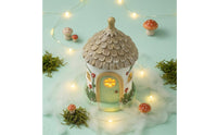 Thatched Roof Cottage Resin Solar Glowing Decoration Waterproof Micro Landscape House