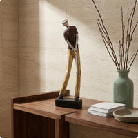 Golfer Figurine Dark Foundation Tabletop Golfer Contemporary Home Decor for Golfers, Office Display