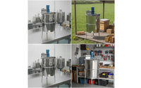 Powered Honey Extractor Stainless Steel Four-Frame Honey Extractor Efficient Equipment for Beekeepers, Apiary