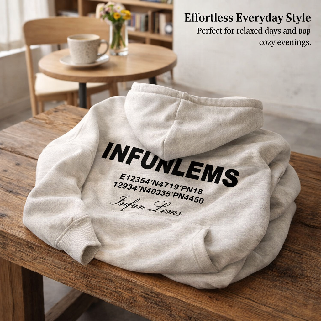 Fleece Lined Hooded Sweatshirt for, Pullover Hoodie for Young Adults Casual Wear, Warm Loose Fit for Autumn Winter