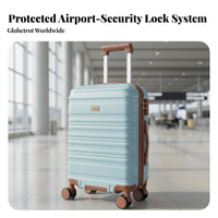 3 Pieces Rolling Suitcase with Duffel and Toiletry Bag 360-Degree Rollers Baggage Handle Travel Goods for Adults, Holiday, Airport