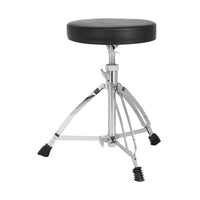Drum Throne with Tripod Base Adjustable-Height Drum Stool with Padded Seat Drumming Chair Chrome-Finish Stable for Drummers