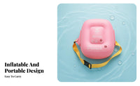 Inflatable Back Float Thickened Material Kids Adjustable Back Float Confidence Building Swim Training Bubble for Children, Adults, Backyard Pool, Lake
