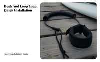 Coiled Wave Riding Leash Hook-and-Loop Fastener Polyurethane Safety Cord Coiled Stand-up Paddleboard Leash Strong