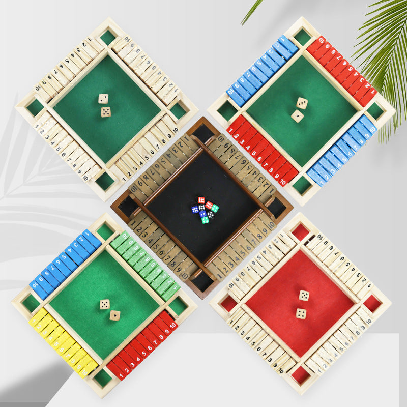 Double-Sided Number Flip Game Wooden Toy for Kids and Family