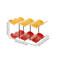Cup Storage Rack Wave-Shaped Coffee Mug Holder Cup Organizer Tiered Mug Holder Countertop for Kitchen, Tea Station